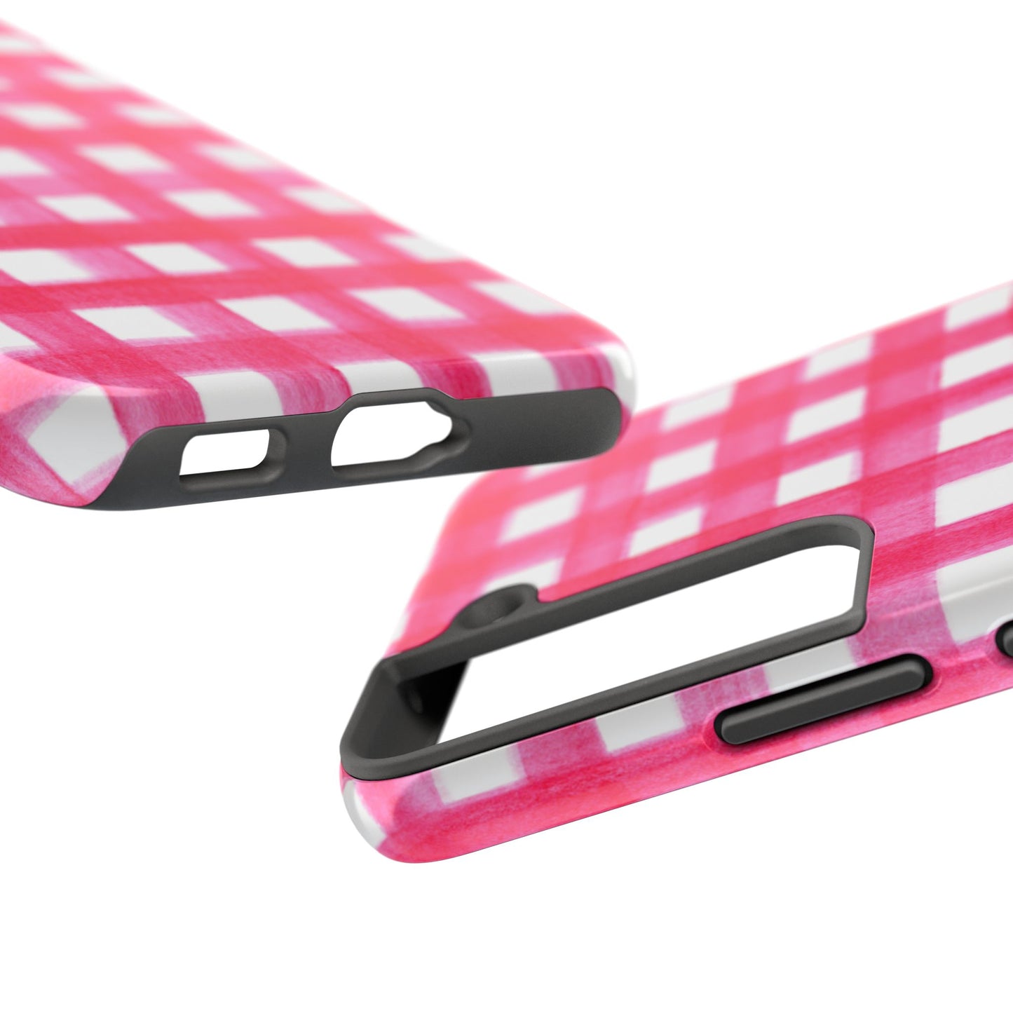 Hot Pink Gingham Watercolor Preppy Tough Phone Case | Various models