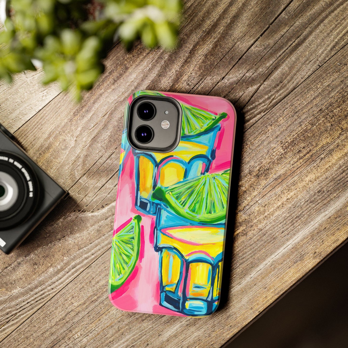 Pink Tequila Shot & Limes Acrylic Tough Phone Case | Various Models Available