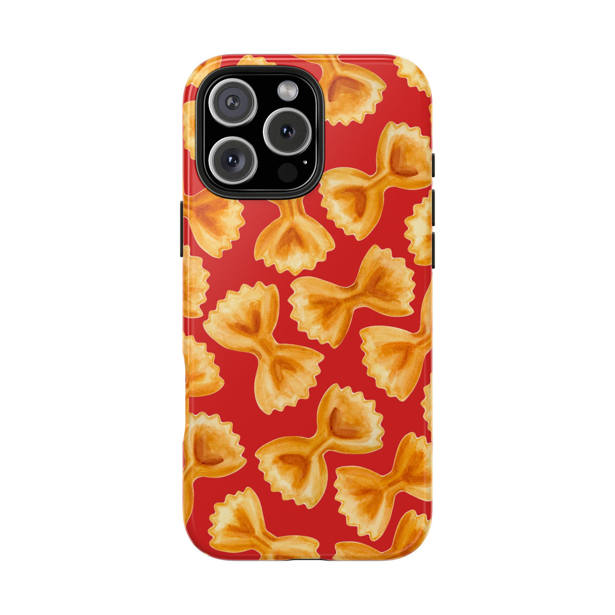 Copy of Tossed Farfalle Pasta Watercolor Illustrated Tough Phone Case | Various Models iPhone 16 Pro Max