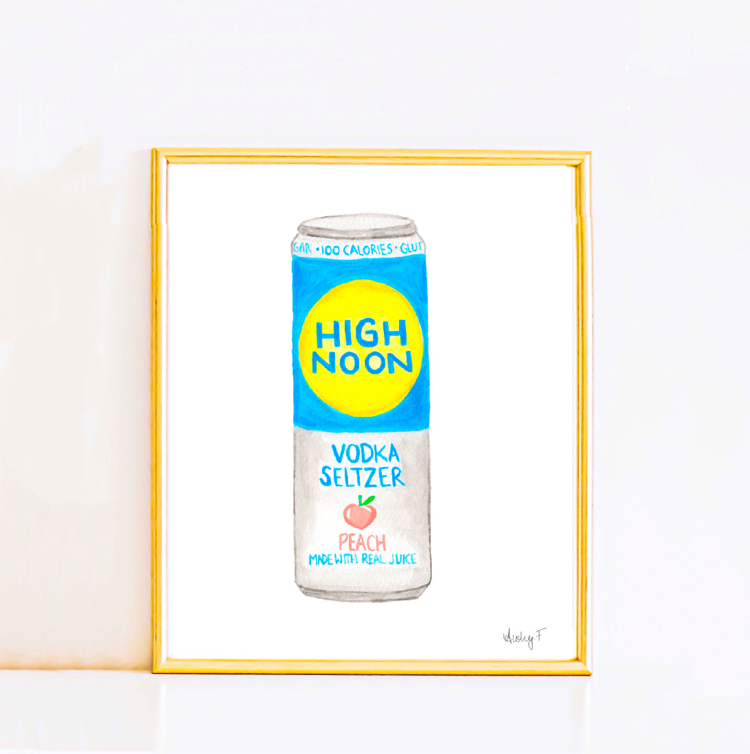 Print | High Noon Canned Cocktail Watercolor | Various Sizes