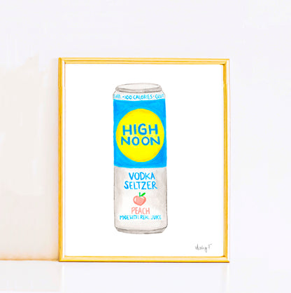 Print | High Noon Canned Cocktail Watercolor | Various Sizes