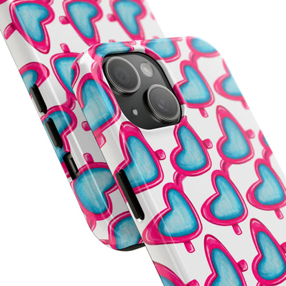 Pink Heart Shaped Sunglasses Watercolor Illustrated Tough Phone Case | Various Models