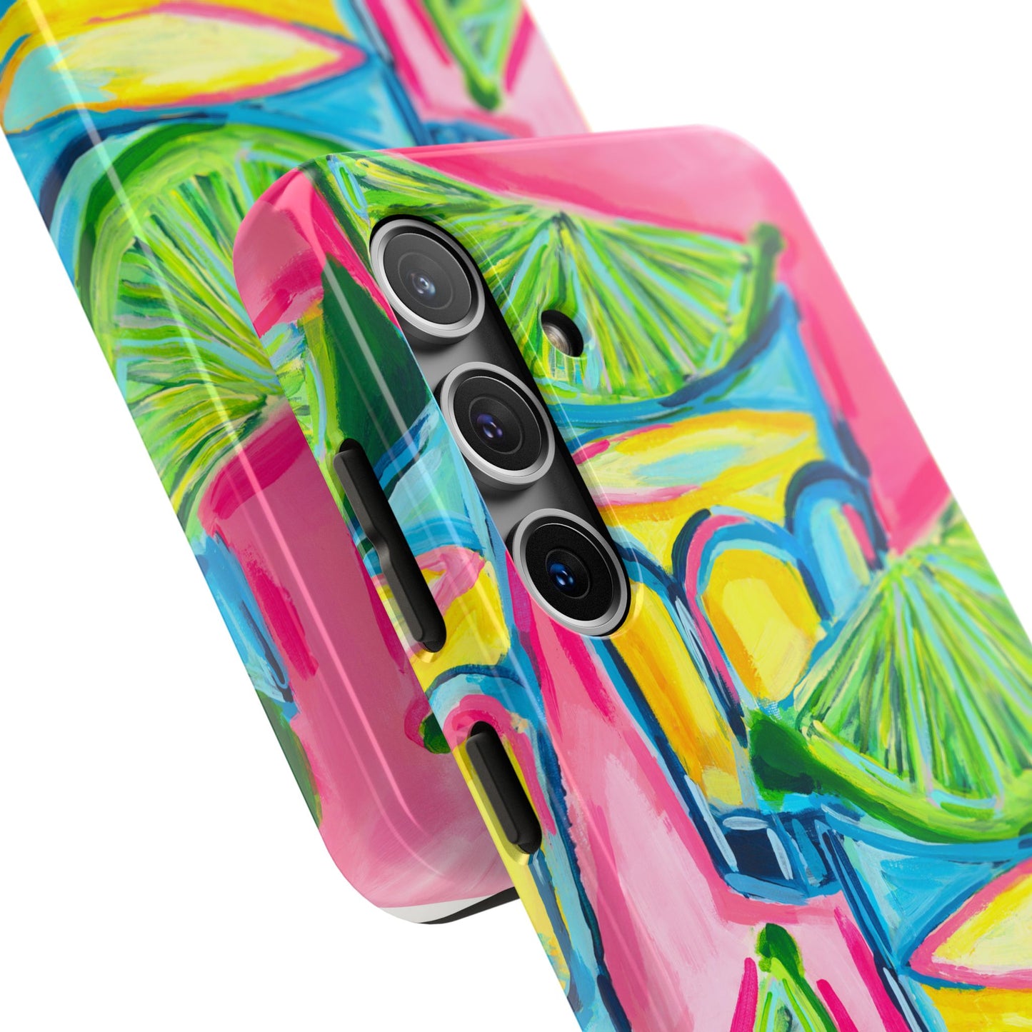 Pink Tequila Shot & Limes Acrylic Tough Phone Case | Various Models Available