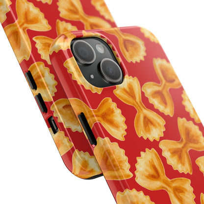 Copy of Tossed Farfalle Pasta Watercolor Illustrated Tough Phone Case | Various Models