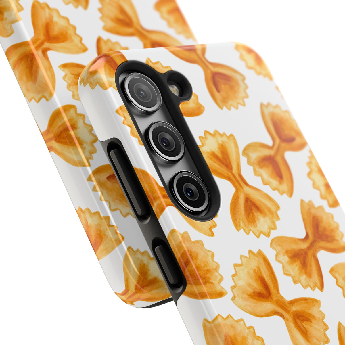 Tossed Farfalle Bow Tie Pasta Watercolor Illustrated White Tough Phone Case | Various Models