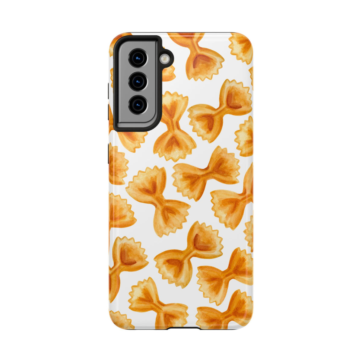 Copy of Copy of Copy of Tossed Farfalle Pasta Watercolor Illustrated Tough Phone Case | Various Models Samsung Galaxy S21