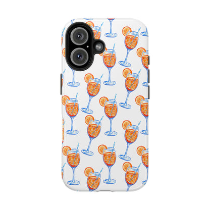 Aperol Spritz Watercolor Patterned Phone Case | Various Models iPhone 16