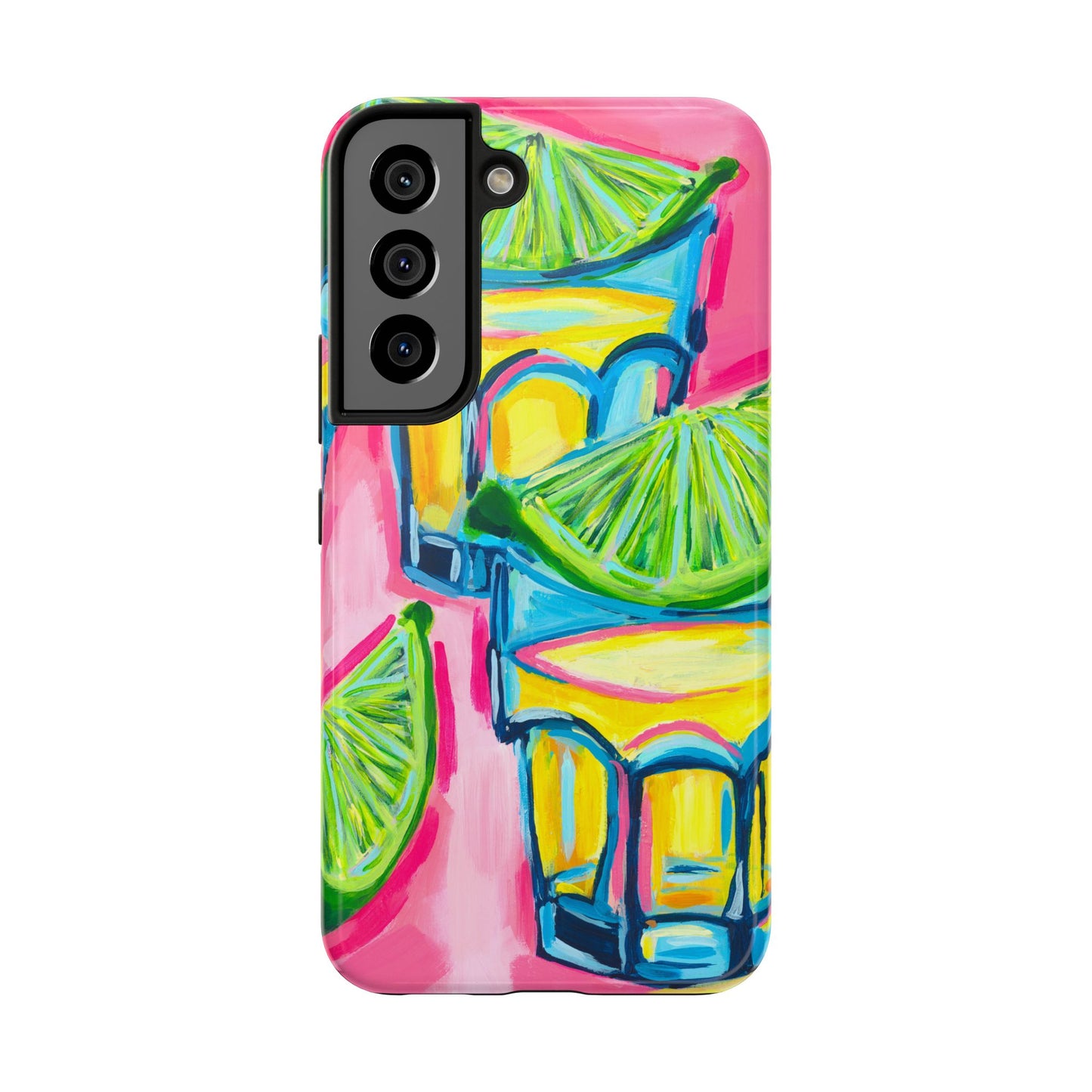 Pink Tequila Shot & Limes Acrylic Tough Phone Case | Various Models Available