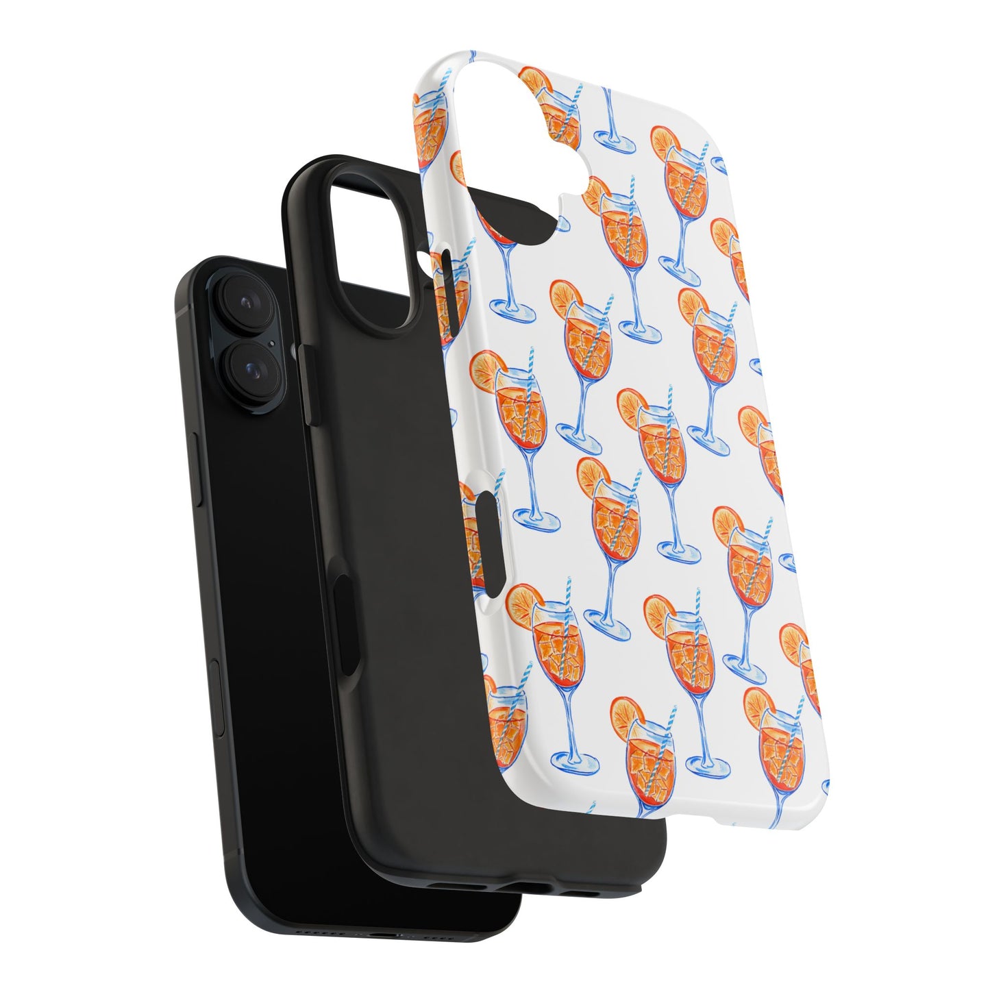 Aperol Spritz Watercolor Patterned Phone Case | Various Models