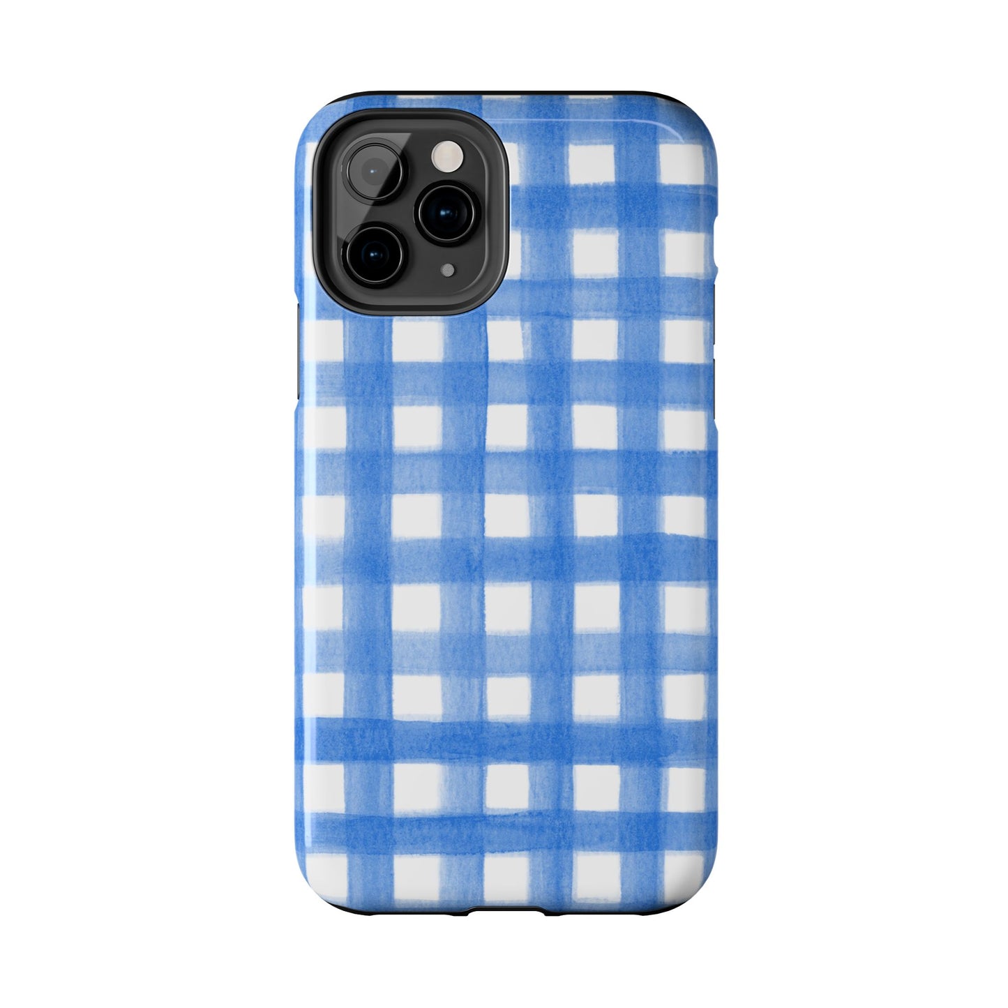 Blue Gingham Watercolor Preppy Tough Phone Case | Various models