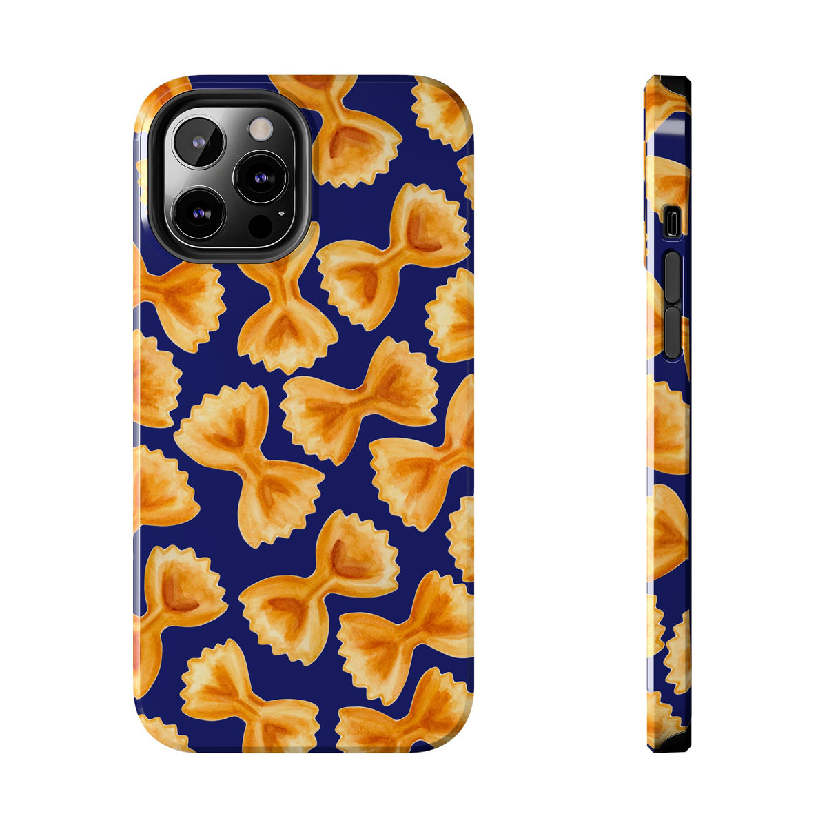 Copy of Copy of Tossed Farfalle Pasta Watercolor Illustrated Tough Phone Case | Various Models iPhone 12 Pro Max