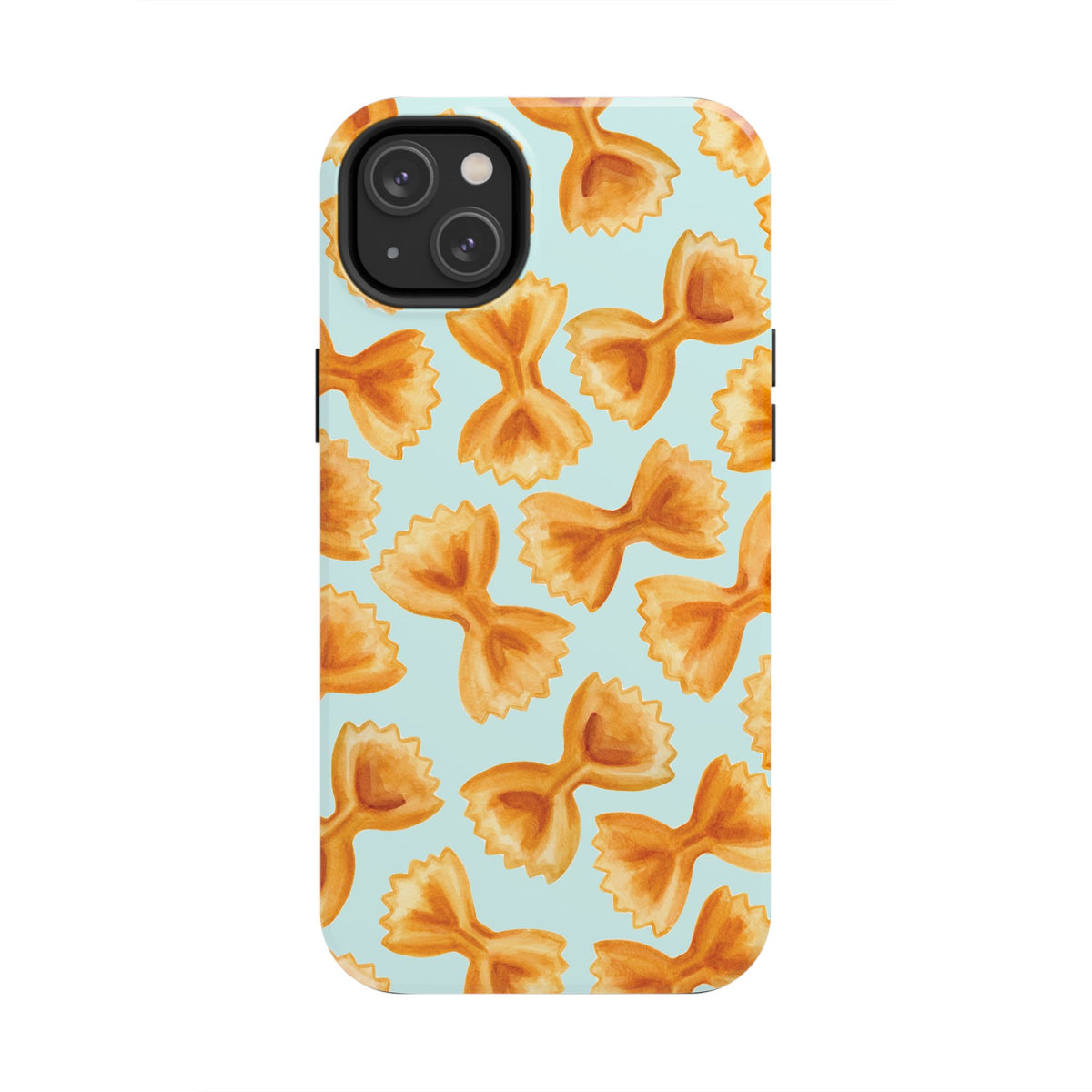 Copy of Copy of Copy of Copy of Tossed Farfalle Pasta Watercolor Illustrated Tough Phone Case | Various Models iPhone 14 Plus