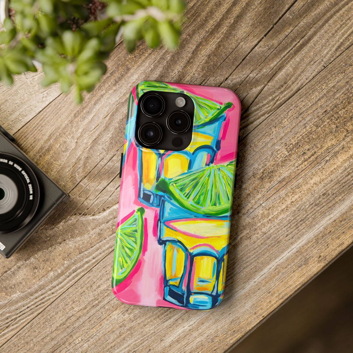 Pink Tequila Shot & Limes Acrylic Tough Phone Case | Various Models Available