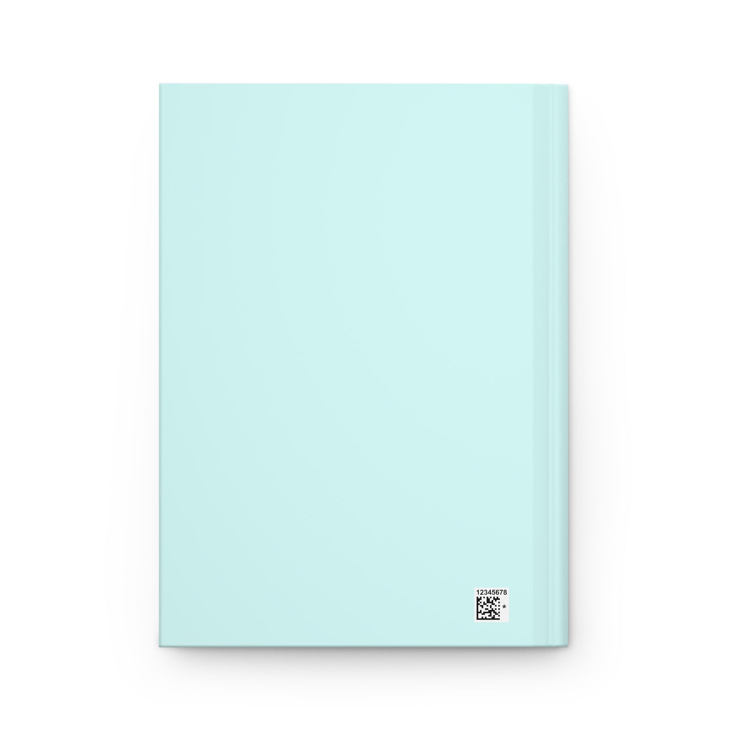 Hot Pink Flamingo Watercolor Illustrated Light Blue Hardcover Journal Matte 8"x 5.75"