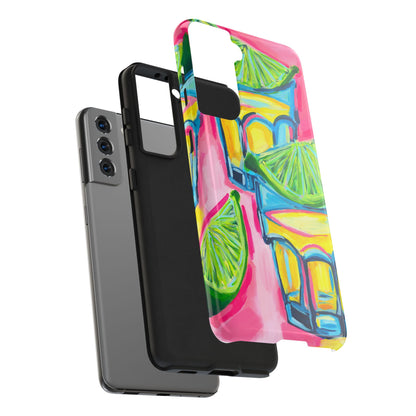 Pink Tequila Shot & Limes Acrylic Tough Phone Case | Various Models Available