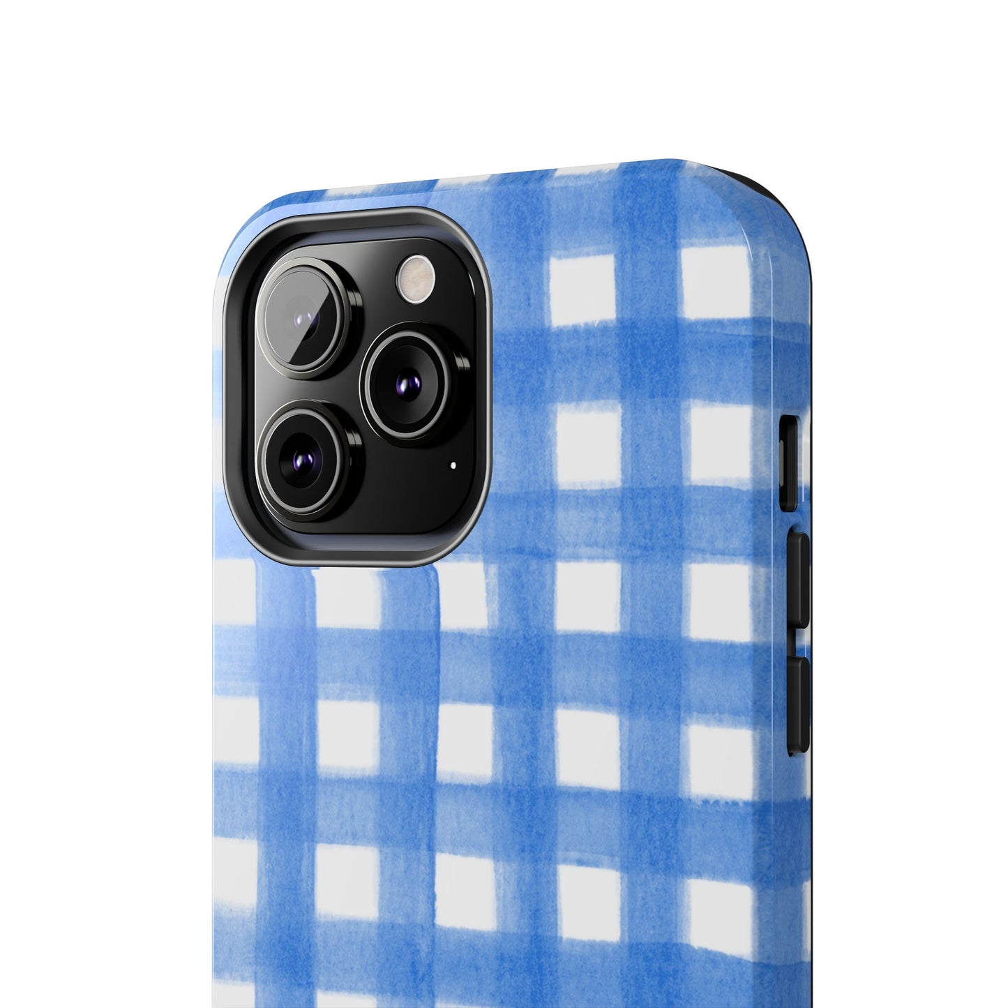 Blue Gingham Watercolor Preppy Tough Phone Case | Various models