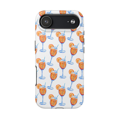 Aperol Spritz Watercolor Patterned Phone Case | Various Models iPhone 17 Air