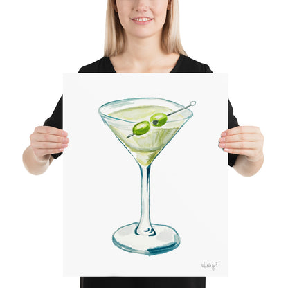 Print | Watercolor Martini Glass 16×20