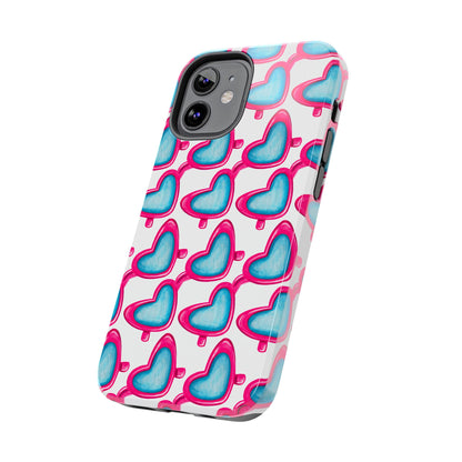 Pink Heart Shaped Sunglasses Watercolor Illustrated Tough Phone Case | Various Models
