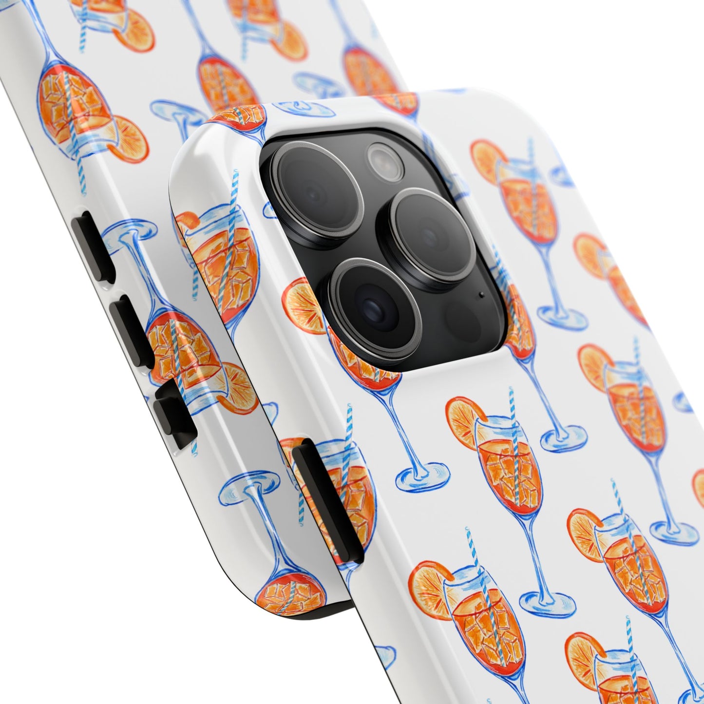 Aperol Spritz Watercolor Patterned Phone Case | Various Models