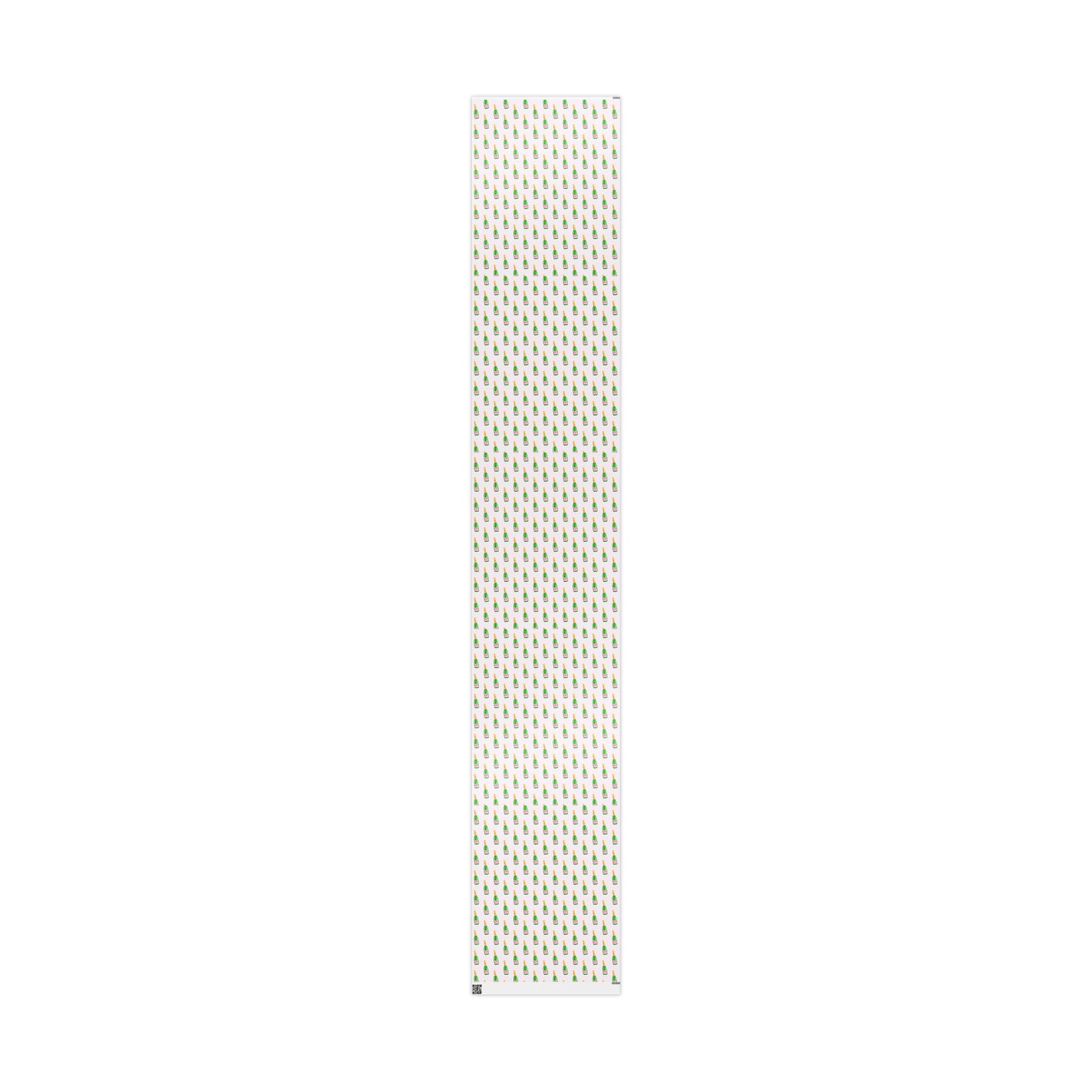 Gift Wrap | Blush Pink & Green Watercolor Champagne Bottles Pattern | Matte or Glossy 30" x 180" Glossy