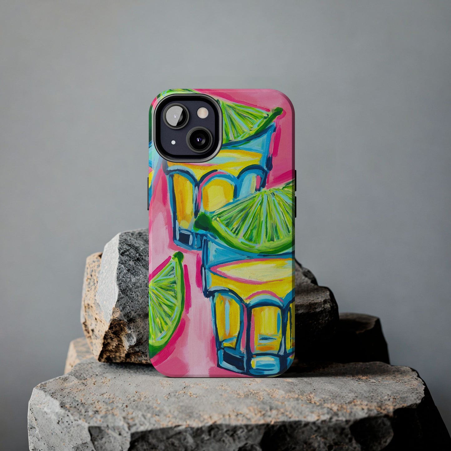 Pink Tequila Shot & Limes Acrylic Tough Phone Case | Various Models Available