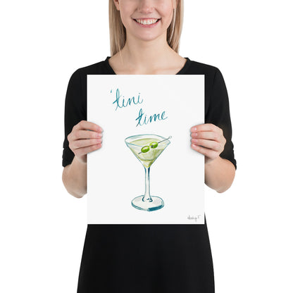 Print | Watercolor Tini Time Martini 11″×14″