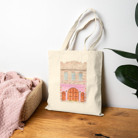 Canvas Book Tote | 23 Cornelia Street Purple Watercolor |  Taylor West Village Townhouse NYC Lover Market Tote