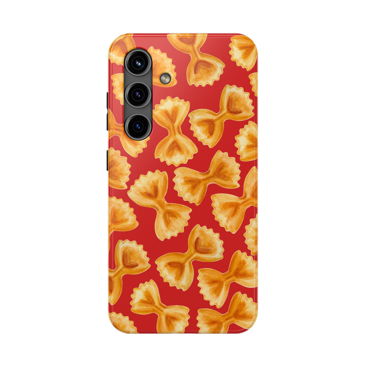 Copy of Tossed Farfalle Pasta Watercolor Illustrated Tough Phone Case | Various Models Samsung Galaxy S24