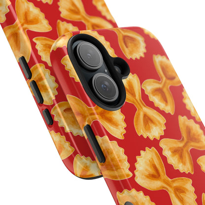Copy of Tossed Farfalle Pasta Watercolor Illustrated Tough Phone Case | Various Models