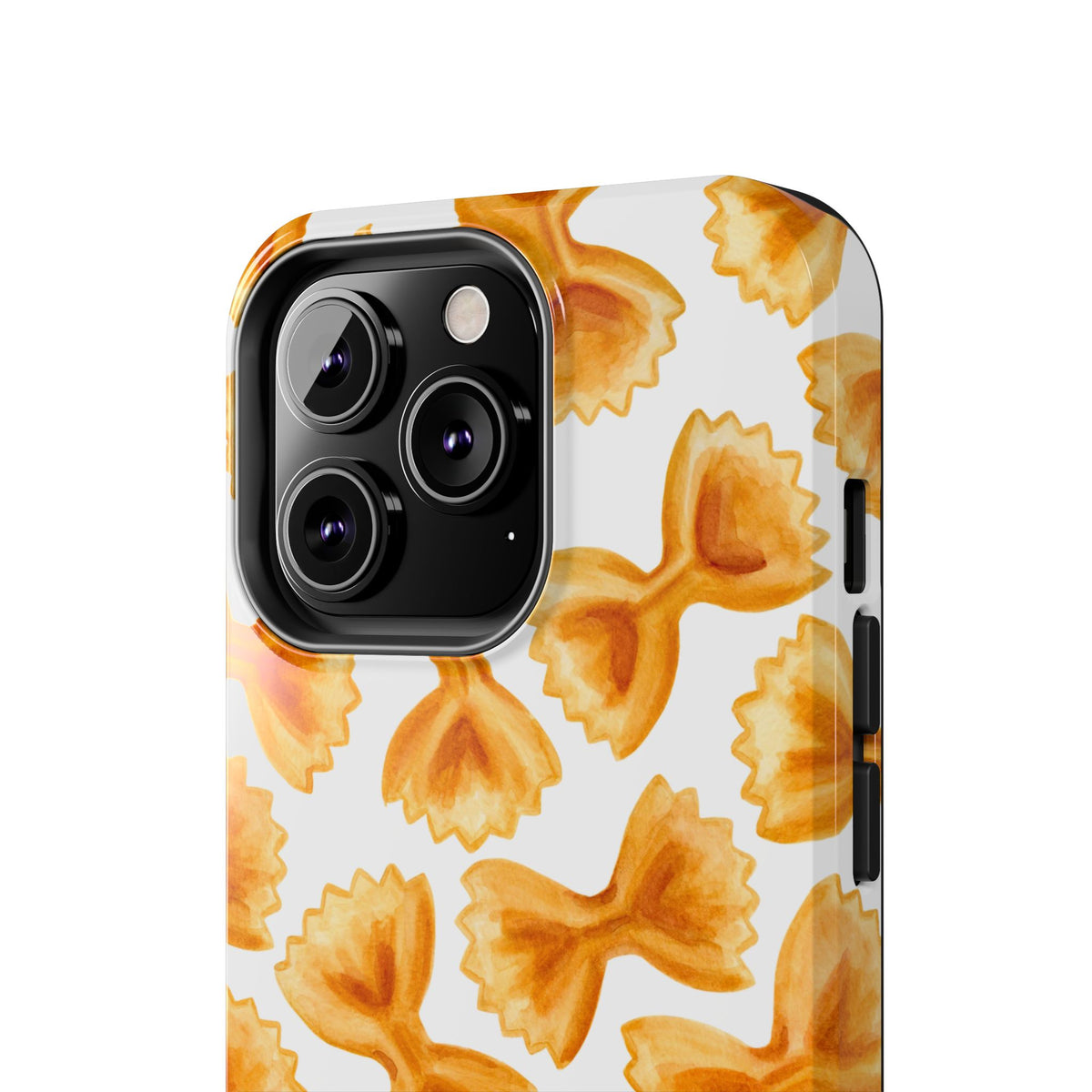Tossed Farfalle Bow Tie Pasta Watercolor Illustrated White Tough Phone Case | Various Models
