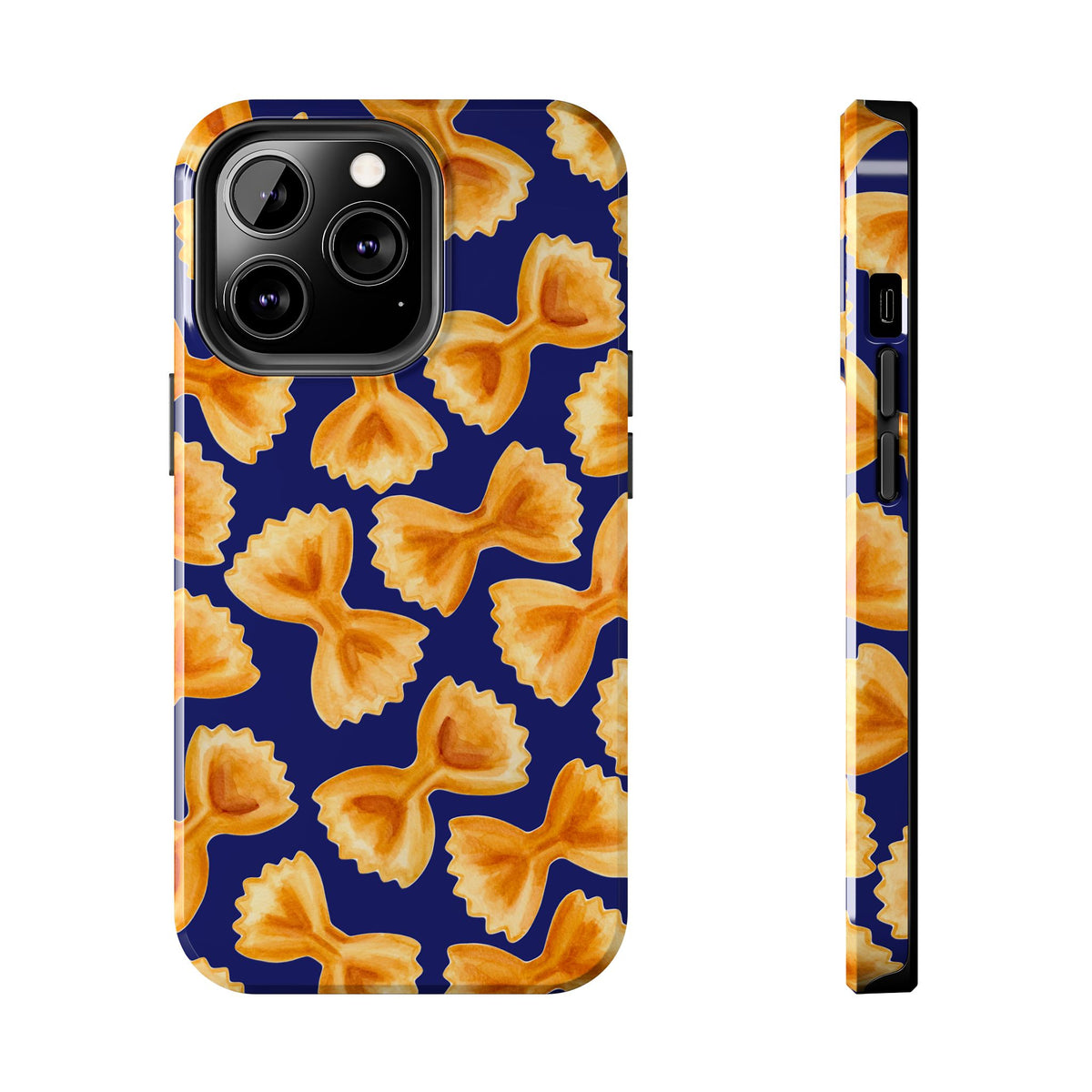 Copy of Copy of Tossed Farfalle Pasta Watercolor Illustrated Tough Phone Case | Various Models iPhone 13 Pro