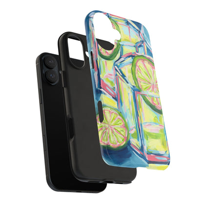 Pink Lime Green Yellow Margaritas Acrylic Tough Phone Case | Various Models Available