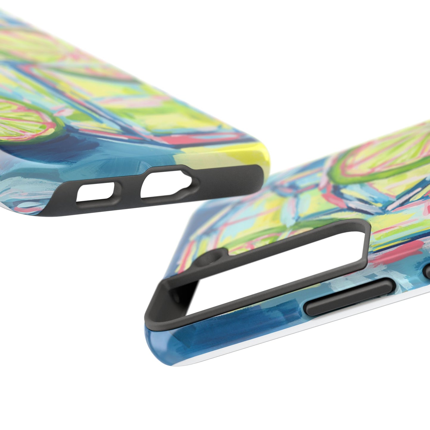 Pink Lime Green Yellow Margaritas Acrylic Tough Phone Case | Various Models Available