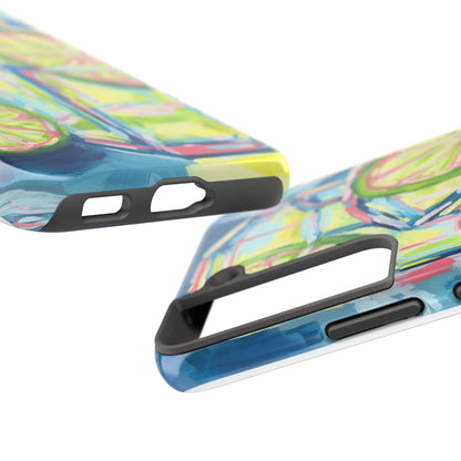 Pink Lime Green Yellow Margaritas Acrylic Tough Phone Case | Various Models Available