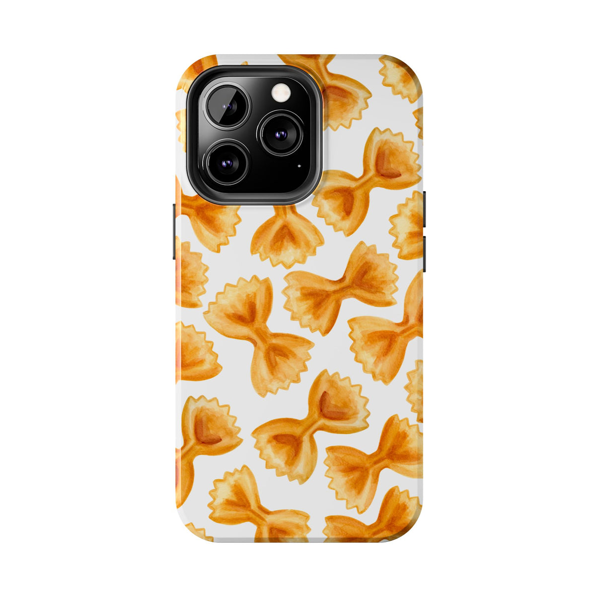 Tossed Farfalle Bow Tie Pasta Watercolor Illustrated White Tough Phone Case | Various Models