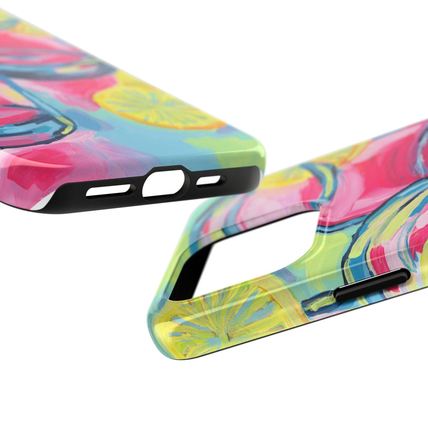 Pink Lemonade Abstract Acrylic Cocktails Tough Phone Case | Various Models Available