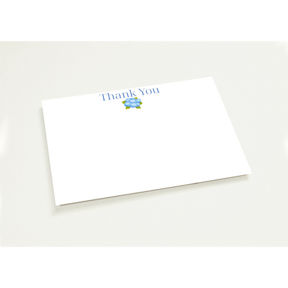Thank You Blue Hydrangea Bunch Watercolor Illustrated Flat Notecards | Set of 10 Cards & Envelopes | 2 Sizes 5R (5 x 7″)