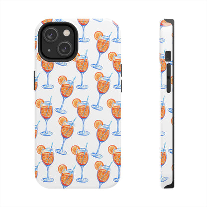 Aperol Spritz Watercolor Patterned Phone Case | Various Models iPhone 14