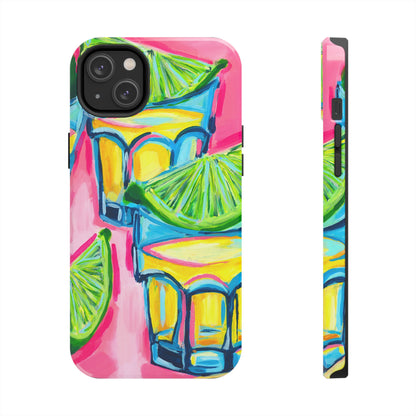Pink Tequila Shot & Limes Acrylic Tough Phone Case | Various Models Available