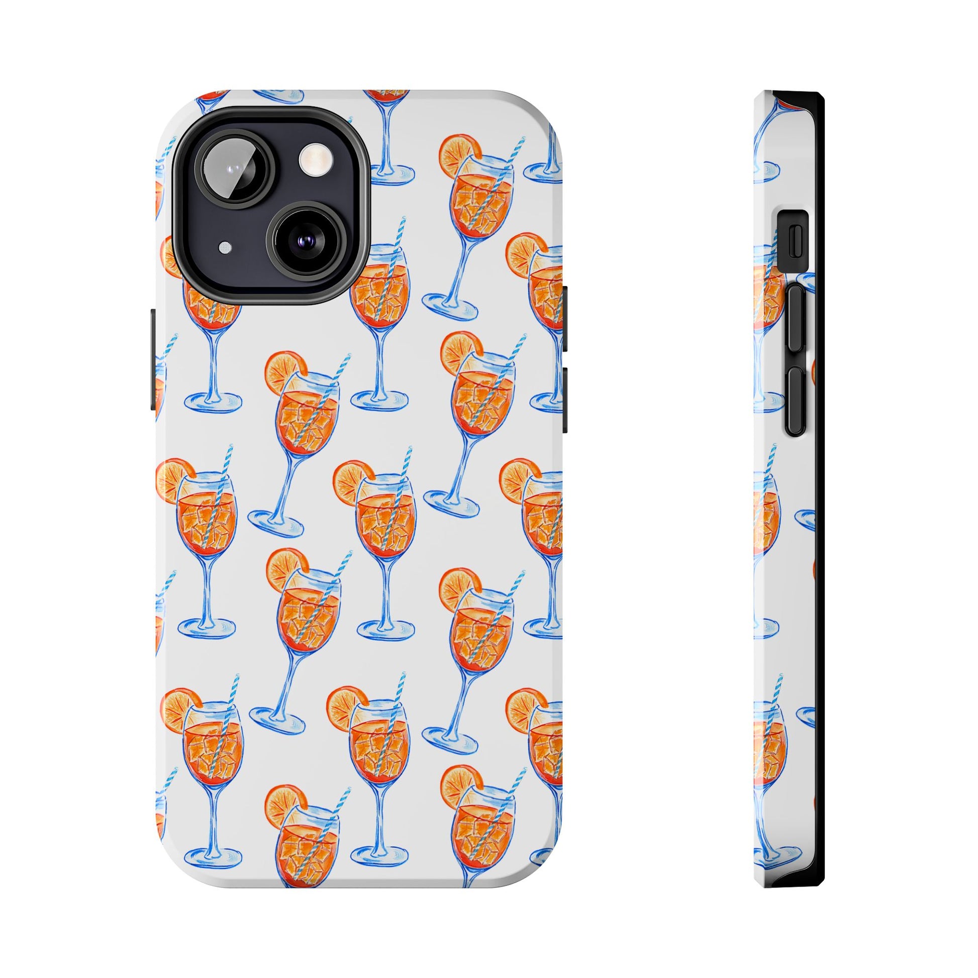 Aperol Spritz Watercolor Patterned Phone Case | Various Models iPhone 13 Mini