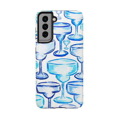 Coastal Shades of Blue Watercolor Margaritas Tough Phone Case | Various Models Available Samsung Galaxy S21