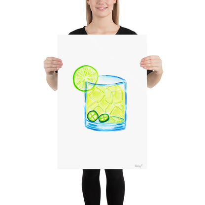 Print | Watercolor Spicy Margarita 20″×30″