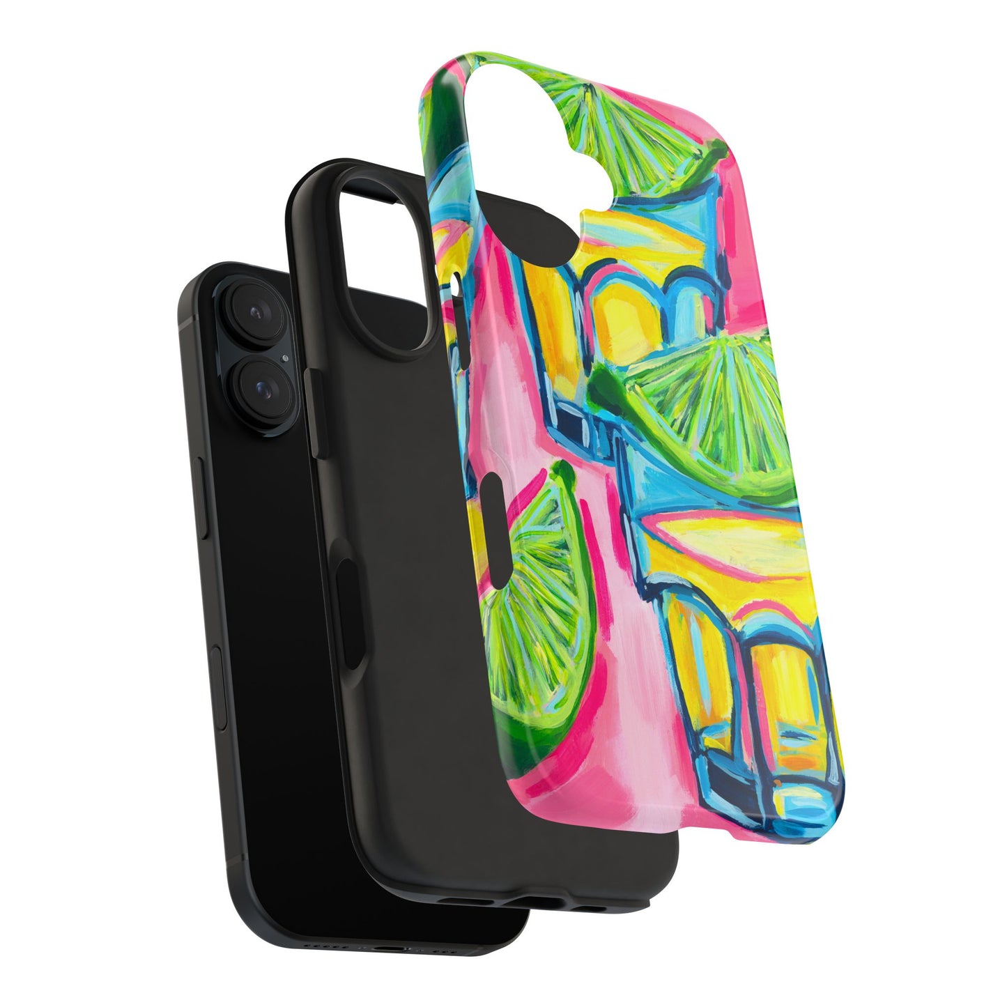 Pink Tequila Shot & Limes Acrylic Tough Phone Case | Various Models Available