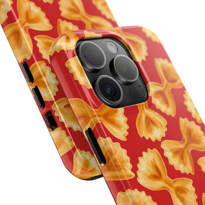 Copy of Tossed Farfalle Pasta Watercolor Illustrated Tough Phone Case | Various Models