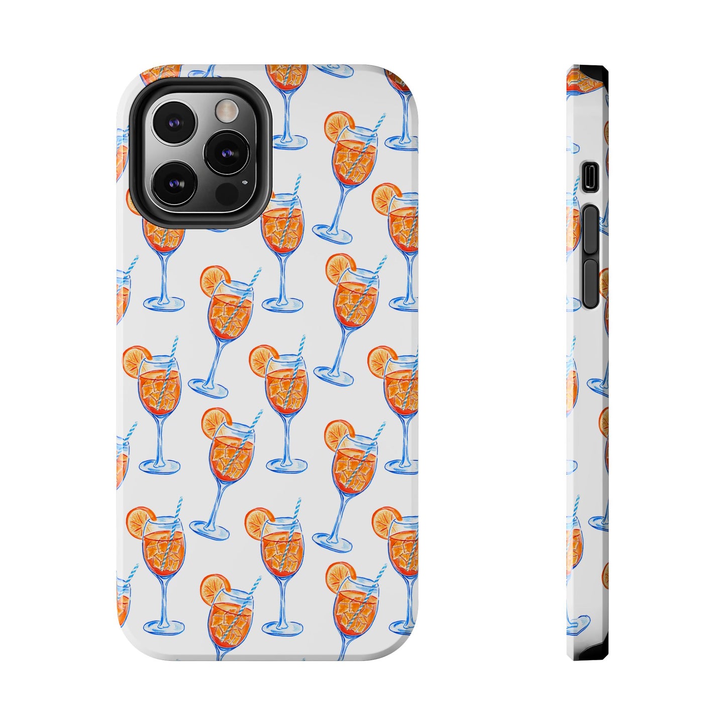 Aperol Spritz Watercolor Patterned Phone Case | Various Models iPhone 12 Pro