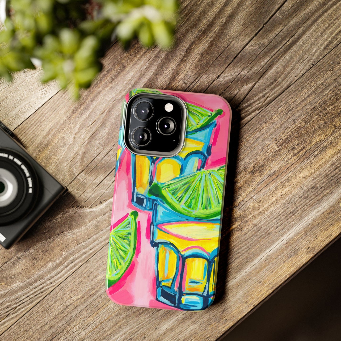 Pink Tequila Shot & Limes Acrylic Tough Phone Case | Various Models Available