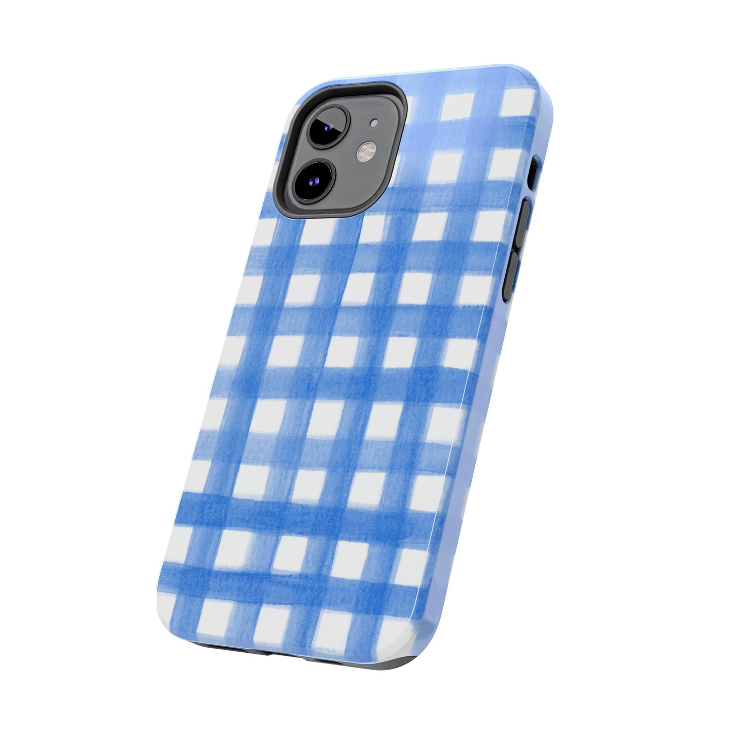 Blue Gingham Watercolor Preppy Tough Phone Case | Various models