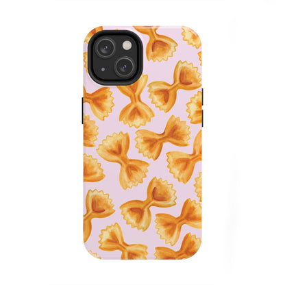 Copy of Copy of Copy of Tossed Farfalle Pasta Watercolor Illustrated Tough Phone Case | Various Models iPhone 14