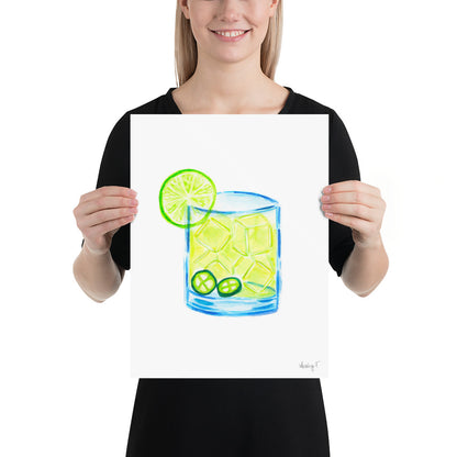 Print | Watercolor Spicy Margarita 12″×16″